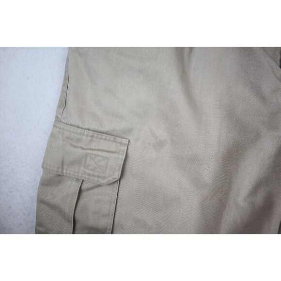 ALPINE RIDGE MEN'S BEIGE PLEATED FRONT KHAKI CARGO SHORTS SIZE 36 - 8.5" INSEAM - Picture 5 of 16